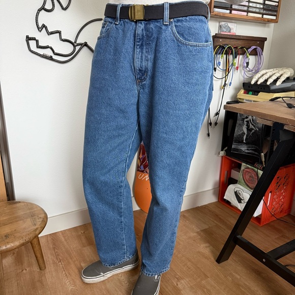 Vintage 2000s LL Bean Flannel Lined Denim Jeans ~ 32 X 28 - Picture 5 of 9